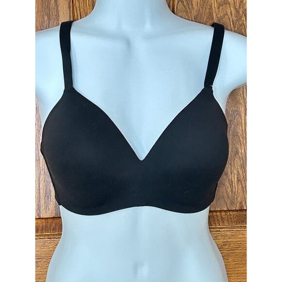 Wacoal 852189 How Perfect Wire Free T‑Shirt Bra 32DD Black - Picture 1 of 6
